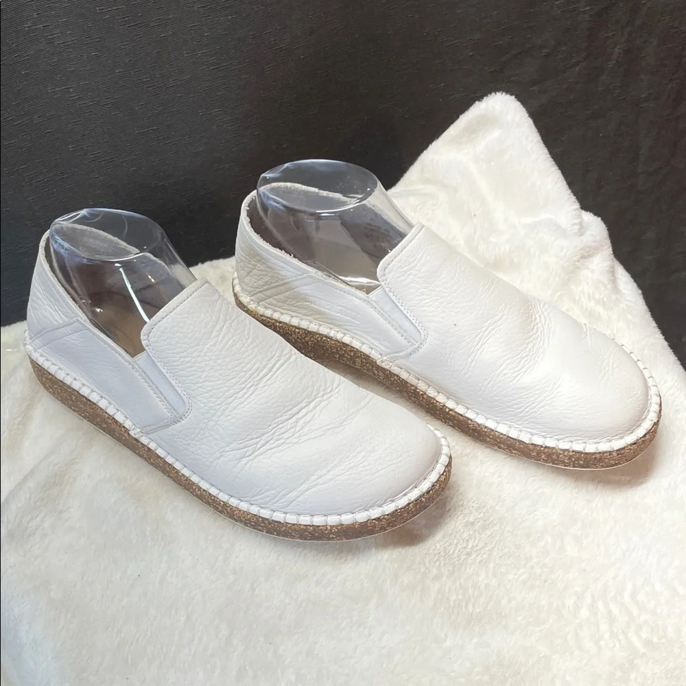 Birkenstock‎ White Slip-On Espadrille-Style Shoes